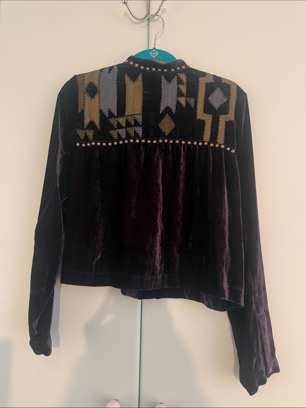 Double D Ranch Navy Velvet Top - Picture 5 of 5
